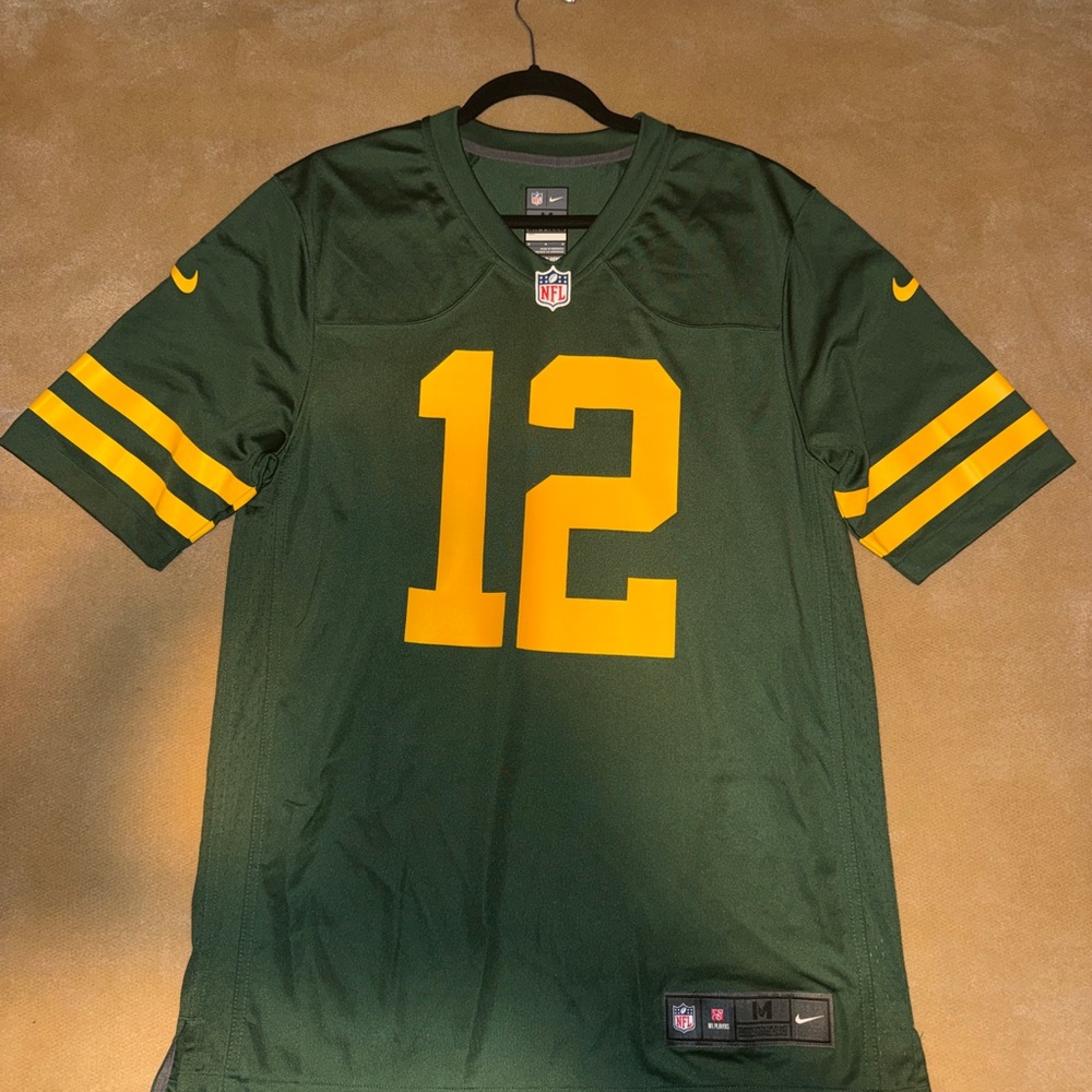 NFL Green Sports Jersey with Nike Logo